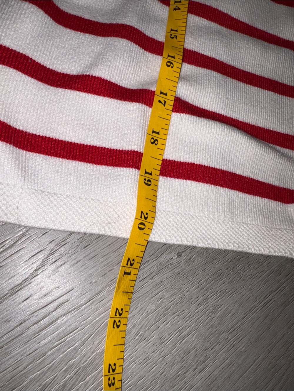 Latahuo Red & Ivory Striped Button Cardigan vintage size XL - Picture 5 of 6